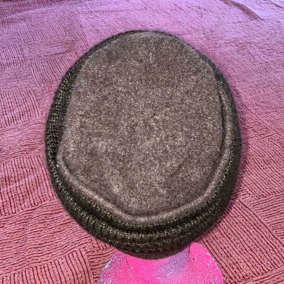 Wool hat - Cozy khaki Green /brown Ribbed Knit Hat - Picture 4 of 14